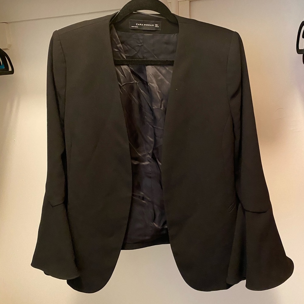 Zara blazer with flutter sleeves
